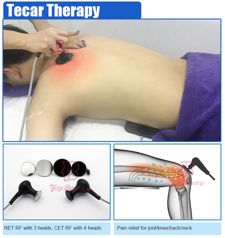 3合1冲击波Tecar Ems疼痛缓解物理治疗仪