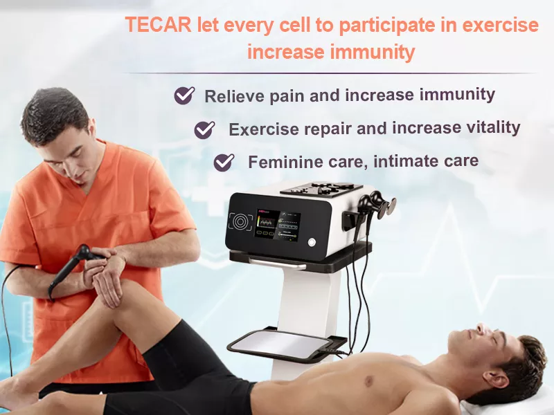 Tecar 2.1 物理治療用 cet ret rf 療法疼痛緩解 物理治療スマート 448khz tecar 機器