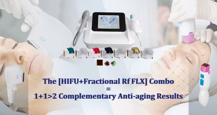 2 in 1 7D hifu RF フェイスリフトマシン hifu フェイスおよびボディタイトニングマシン