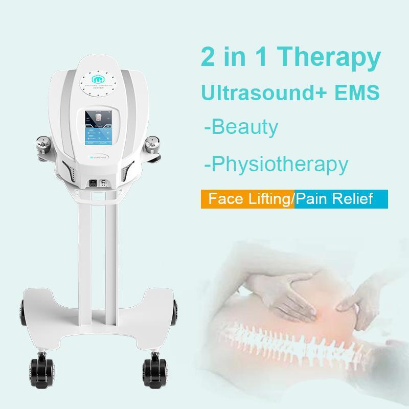 2 in 1 RF ビューティーインポートデバイス EMS ビューティープロダクトマシン アンチエイジング フェイスリフト デバイス シワ取り 超音波 EMS セラピーマシン