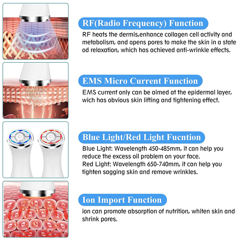 4合1 新型プロフェッショナルHIFU RF赤色光治療EMS機器 しわ取り治療RF機器