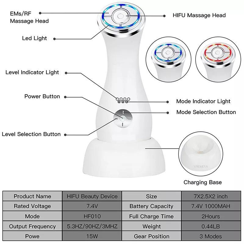 4合1 新型プロフェッショナルHIFU RF赤色光治療EMS機器 しわ取り治療RF機器
